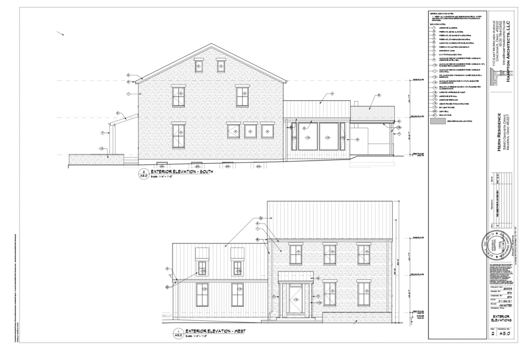 LEED Platinum New Construction in Madeira Exterior Elevations